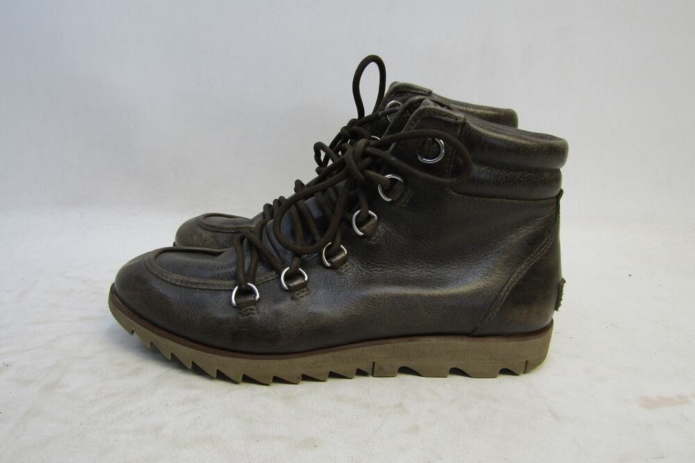 Sorel Womens Size 8 M Brown Leather Lace Up Ankle Boots